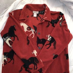 Coldwater Creek Ladies Horse Cardigan